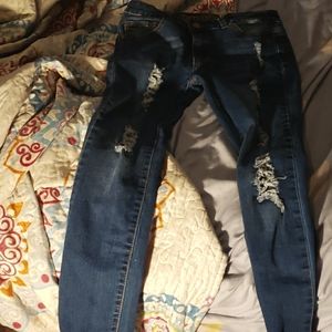 Write never worn girl ripped jeans